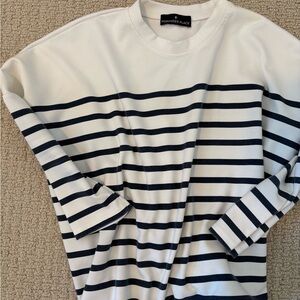 Tuckernuck - Pomander place Navy and White Striped Long Sleeve Shirt